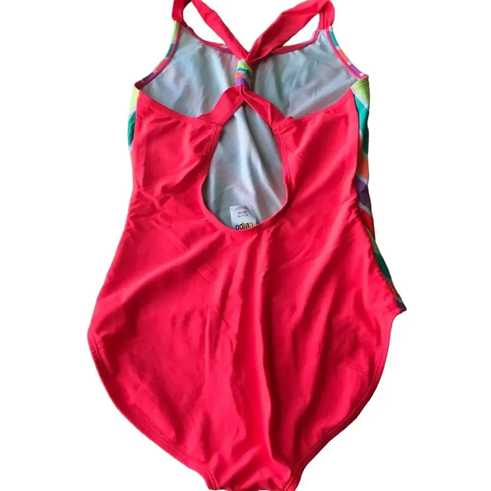 Circo Girl Swimsuit One Piece Striped XL